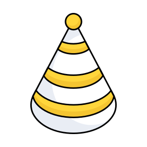 Party Hat, Party Cap, Headpiece, Headwear, Headgear, icon
