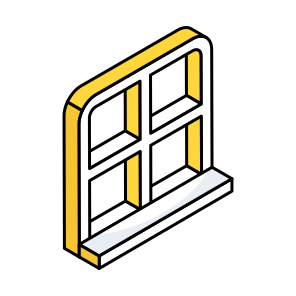 Semicircular Window, Glass Pane, Curtains, Casement, Decoration icon