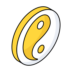 Yin Yang, Chinese Philosophy, Dualism, Religion Symbol, Religion Sign icon