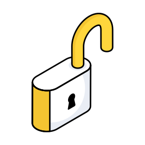 Padlock, Unbolt, Unlatch, Security, Protection icon