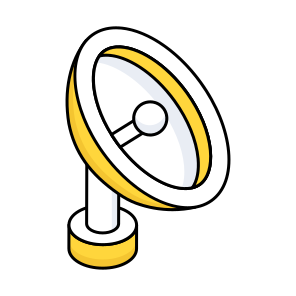 Satellite Dish, Parabolic Antenna, Space Antenna, Communication Dish, Radar Dish icon