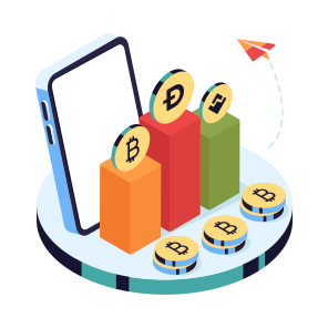Cryptocurrency Analytics, Infographic, Statistics, Digital Currency, Digital Money, icon