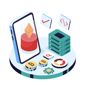 Mobile Crypto Management, Cryptocurrency Setting, Crypto Development, Btc Management, Digital Currency icon