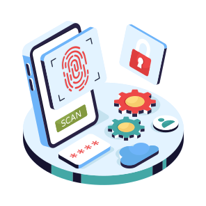 Mobile Fingerprint Scan, Thumbprint Scanning, Biometric Scanning, Fingerlock Scanning, Fingerlock Verification icon