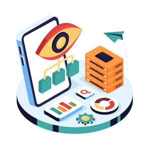 Network Monitoring, Network Inspection, Network Visualization, Network View, Optic icon