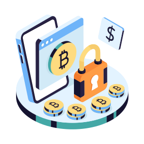 Secure Bitcoin, Secure Cryptocurrency, Crypto, Btc, Digital Currency icon