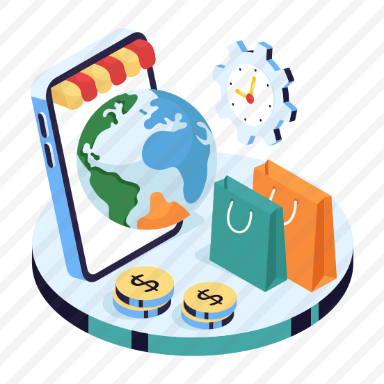 Global Shopping, Worldwide Shopping, Global Purchase, Commerce, Shopping Bag, preview