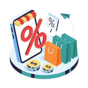 Mobile Discount, Mobile Shopping Sale, Shopping Bags, E Commerce, Discount Sale, icon