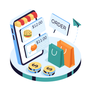 Mobile Food Order, Fast Food Order, Food Order App, Food Order Application, Smartphone App icon