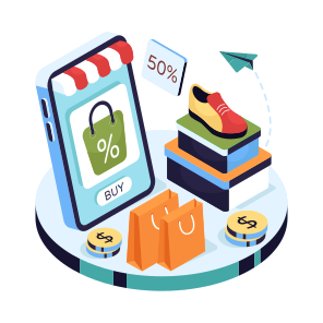Mobile Shopping, Eshopping, Ecommerce, Online Shopping, Buy Online icon