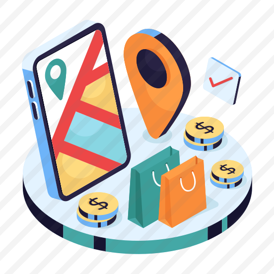 Mobile Shopping Location, Mobile Direction, Gps, Navigation, Geolocation preview