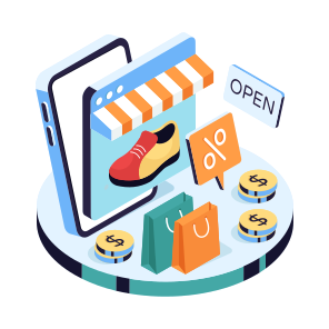 Online Shopping, Eshopping, Ecommerce, Shopping Website, Buy Shoe Online icon