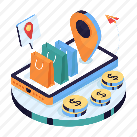 Online Shopping Location, Mobile Direction, Gps, Navigation, Geolocation preview