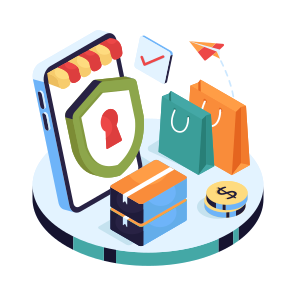 Secure Shopping, Shopping Security, Shopping Protection, Shopping Safety, Secure Ecommerce icon