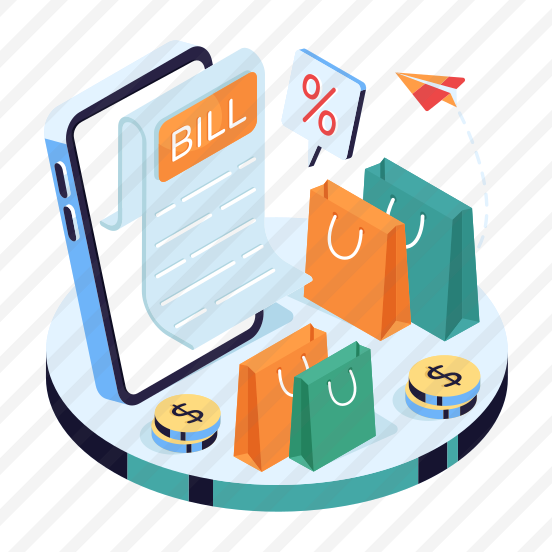 Shopping Bill, Shopping Invoice, Receipt, Payment Slip, Commerce preview