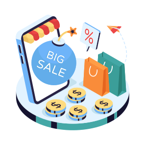 Shopping Discount, Shopping Sale, Explosive Sale, Big Sale, Commerce icon