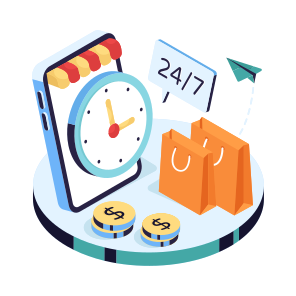 Shopping Time, Buy Time, Spending Time, Commerce, Shopping Bags icon