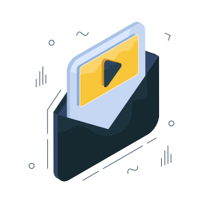 Video Mail, Video Message, Video Correspondence, Media Mail, Email icon