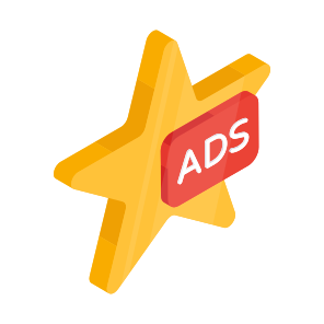 Favorite Ad, Favorite Advertisement, Starred Ad, Starred Advertisement, Ad Ratings icon