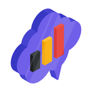 Cloud Analytics, Infographic, Statistics, Cloud Chart, Cloud Graph icon