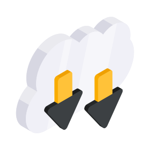 Cloud Download, Online Download, Data Download, Cloud Storage, Cloud Technology, icon