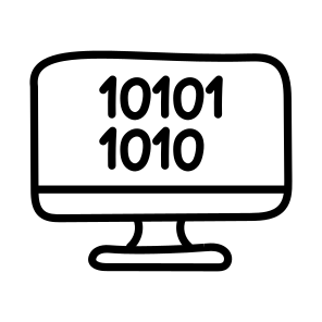 Binary Coding, Artificial Coding, Computer Coding, Digital Coding, Programming Coding icon