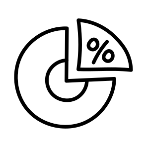 Pie Chart, Pie Graph, Statistics, Infographic, Percentage Chart icon