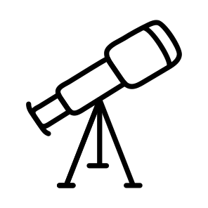 Telescope, Spy Glasses, Space, Astronomy, Field Glasses icon