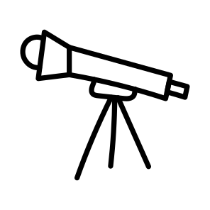 Telescopes, Spy Glass, Space, Astronomy, Field Glasses icon