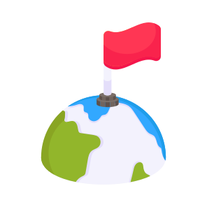 Mission Accomplished, Mission Achieved, Mission Successful, Flagged Planet, Victory, icon