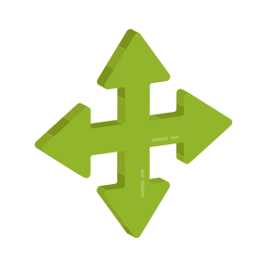 Roundabout, Four Direction Arrows, Navigation Arrows, Arrowheads, Pointing Arrows icon