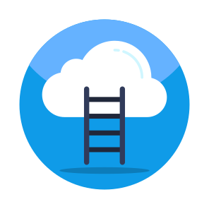 Cloud Career, Cloud Ladder, Cloud Success, Cloud Advancement, Cloud Technology icon