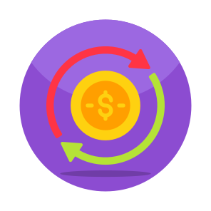 Money Rotation, Cash Flow, Financial Rotation, Financial Flow, Money Flow icon