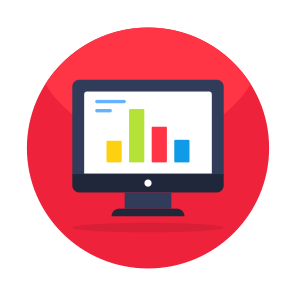 Online Data Analytics, Online Infographic, Online Statistics, Online Business Data, Business Chart icon