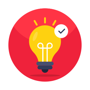 Verified Idea, Creative Idea, Innovation, Bright Idea, Big Idea icon