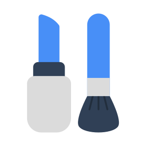 Makeup Accessories, Lipstick, Blush On Brush, Cosmetic, Beauty Products icon