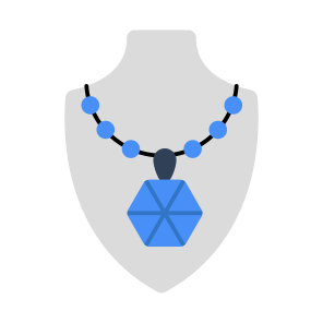 Necklace, Choker, Jewelry, Gemstone, Ornament, Icon, Vector, Flat, Pendant, Locket icon