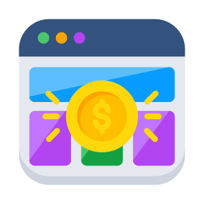 Online Moneys, Online Cash, Online Investment, Online Economy, Online Currency icon