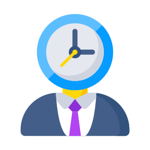Punctual Person, Punctual Employee, Efficient Person, Efficient Employee, Punctual User icon