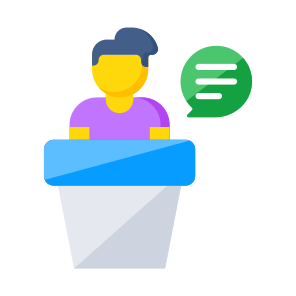 Speech, Conference, Seminar, Public Speaker, Orator icon