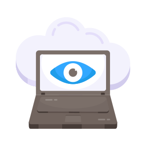 Cloud Monitoring, Cloud Inspection, Cloud Visualization, Cloud Technology, Cloud Computing, icon