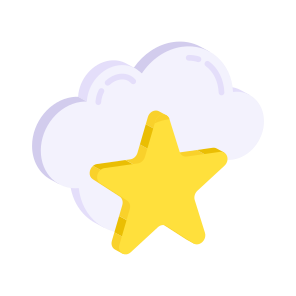 Favorite Cloud, Starred Cloud, Cloud Computing, Cloud Technology, Cloud Ranking icon