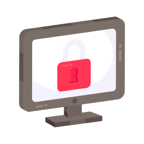 System Security, System Protection, Secure System, Computer Security, Locked Computer, icon
