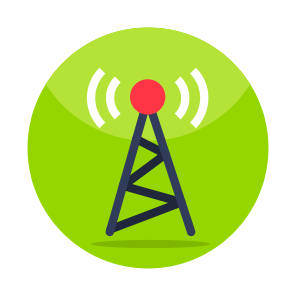Signal Tower, Hotspot Tower, Wireless Network, Broadband Connection, Wireless Towers icon