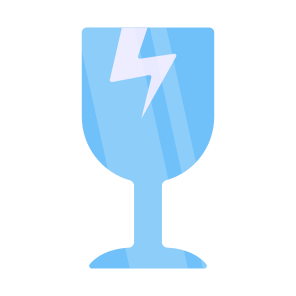 Fragile Glass, Broken Glass, Cracked Glass, Glassware, Brittle Glass, icon