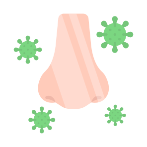 Nose Infection, Flu, Nasal Congestion, Covid Symptom, Coronavirus Symptom icon