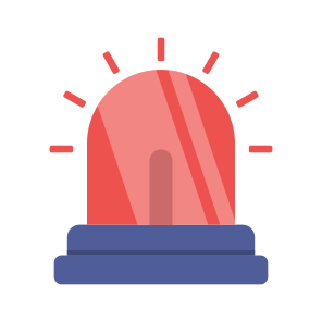 Siren, Alarm, Hooter, Revolving Light, Emergency Sound icon