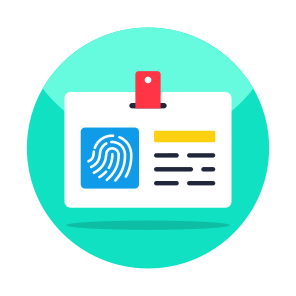 Thumbprint Card, Biometric Card, Biometric Badge, Fingerprint Card, Fingerprint Badge, icon
