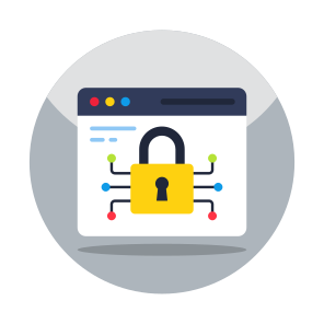 Web Security, Web Protection, Web Safety, Locked Website, Secure Website icon