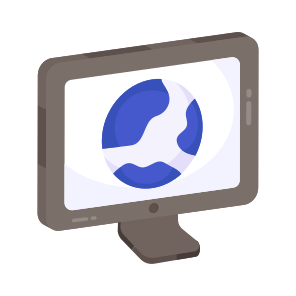 Web Browser, Web Network, Online Browser, Online Network, Global Computer icon